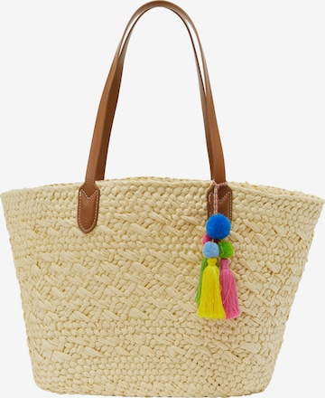 ebeeza Пляжная сумка в Бежевый: спереди