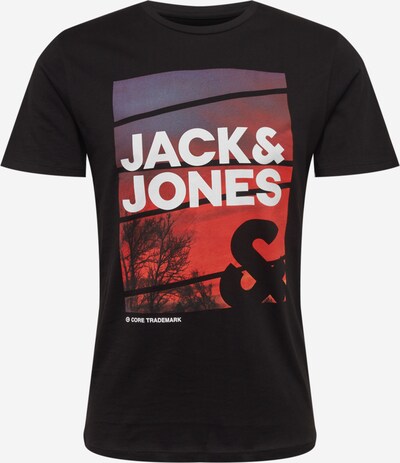 JACK & JONES Majica u svijetloljubičasta / losos / crna / bijela, Pregled proizvoda