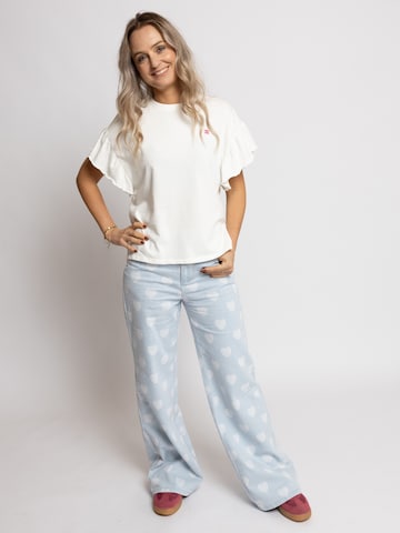 Wide Leg Jean Looxs Revolution en bleu : devant