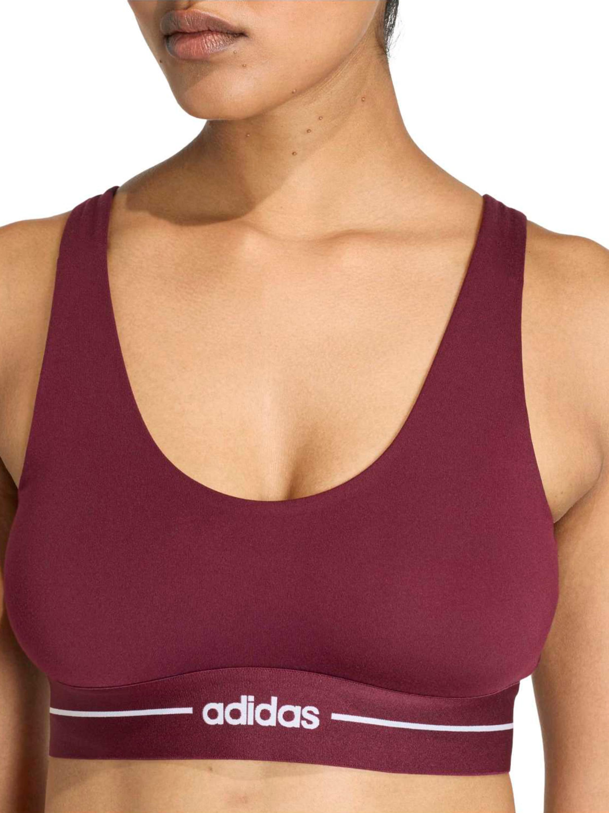 ADIDAS PERFORMANCE Bustier Športni nederček 'Hyperglam' | rjava barva