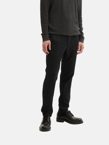 Coupe slim Pantalon chino TOM TAILOR DENIM en noir : devant