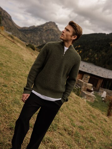 DAN FOX APPAREL Svetr 'Gabriel' – zelená