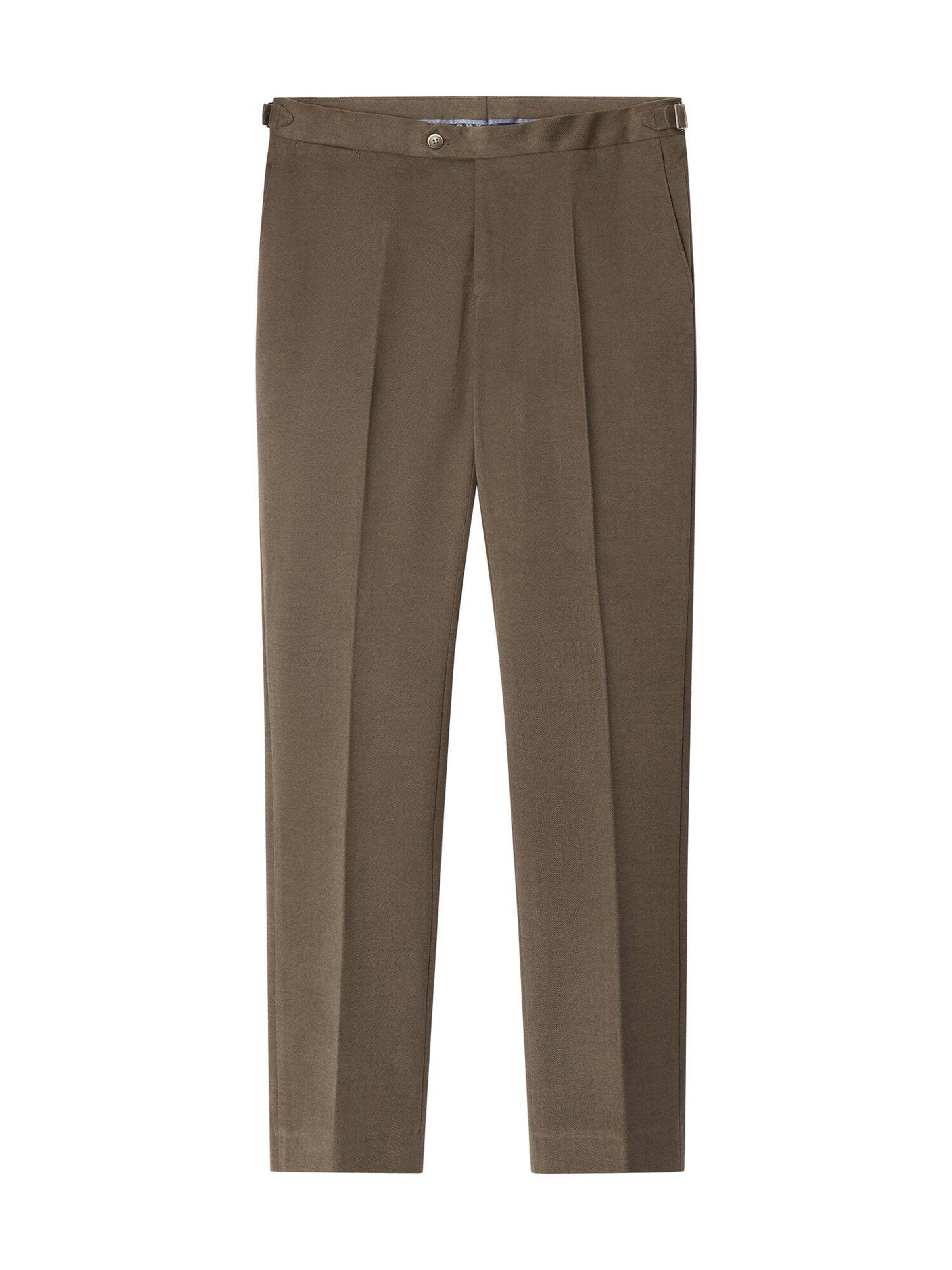 Pantaloni chino 'Luxe' di Hackett London in marrone: frontale