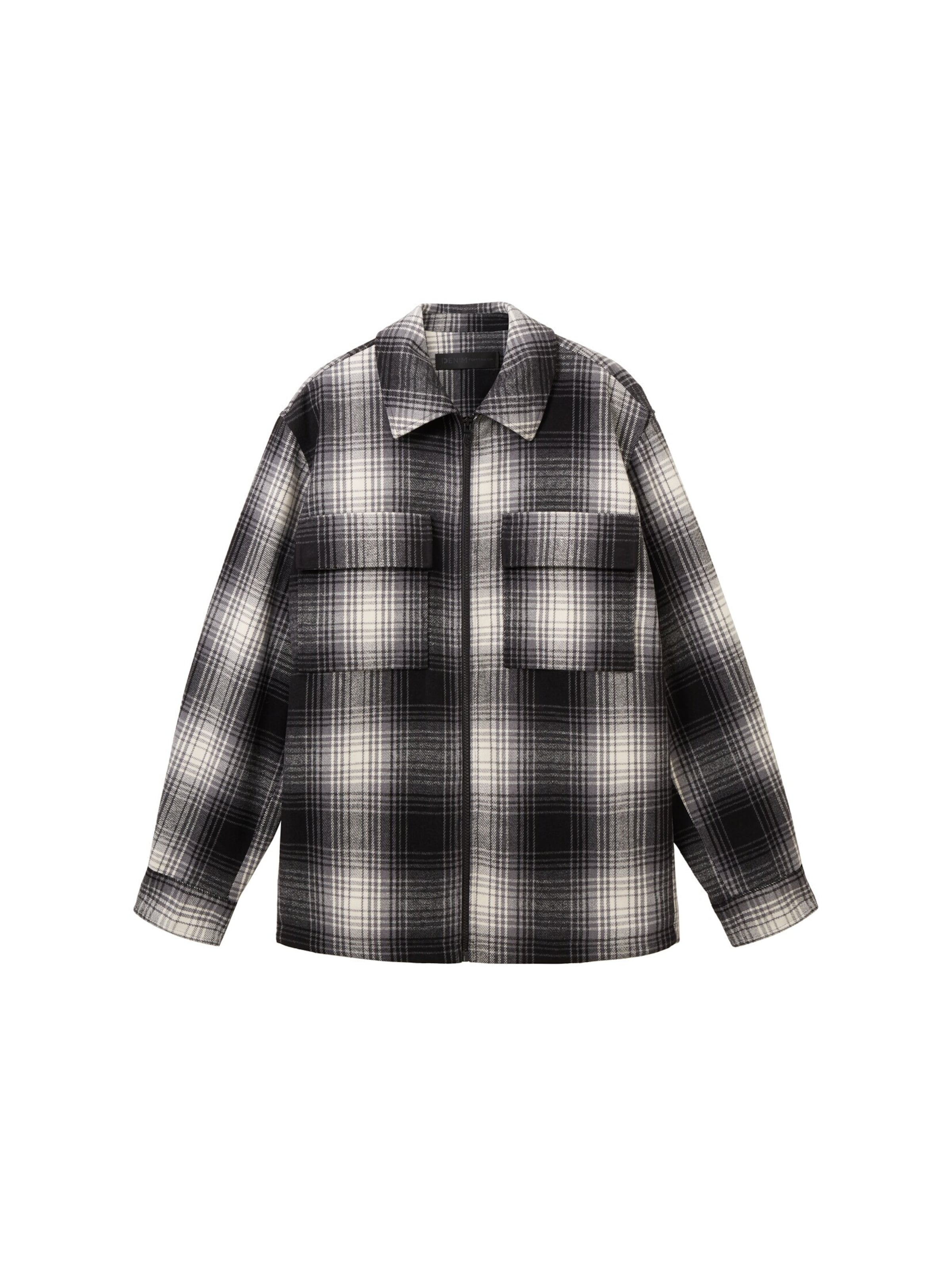 TOM TAILOR DENIM Prechodná bunda - Sivá: predná strana