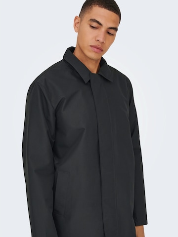 Only & Sons Mantel  'ONSHALL' in Schwarz