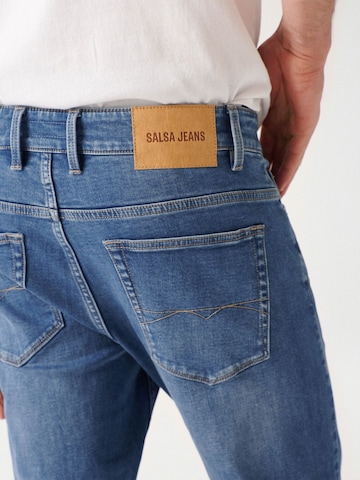 Coupe slim Jean Salsa Jeans en bleu