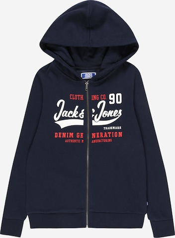 Jack & Jones Junior Sweat jacket in Blue: front