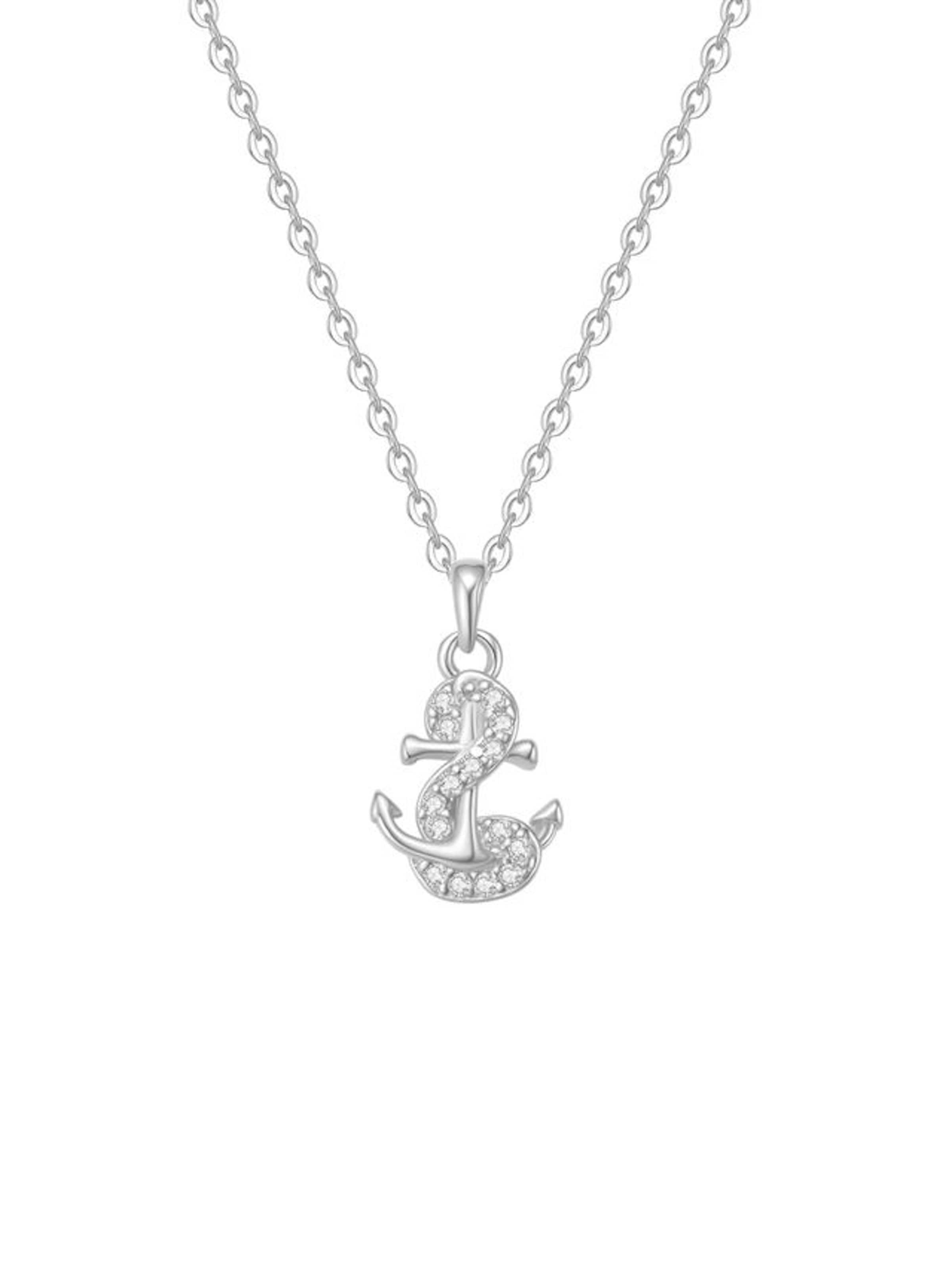 Collana 'Anchor Sparkle' di Hey Happiness in argento