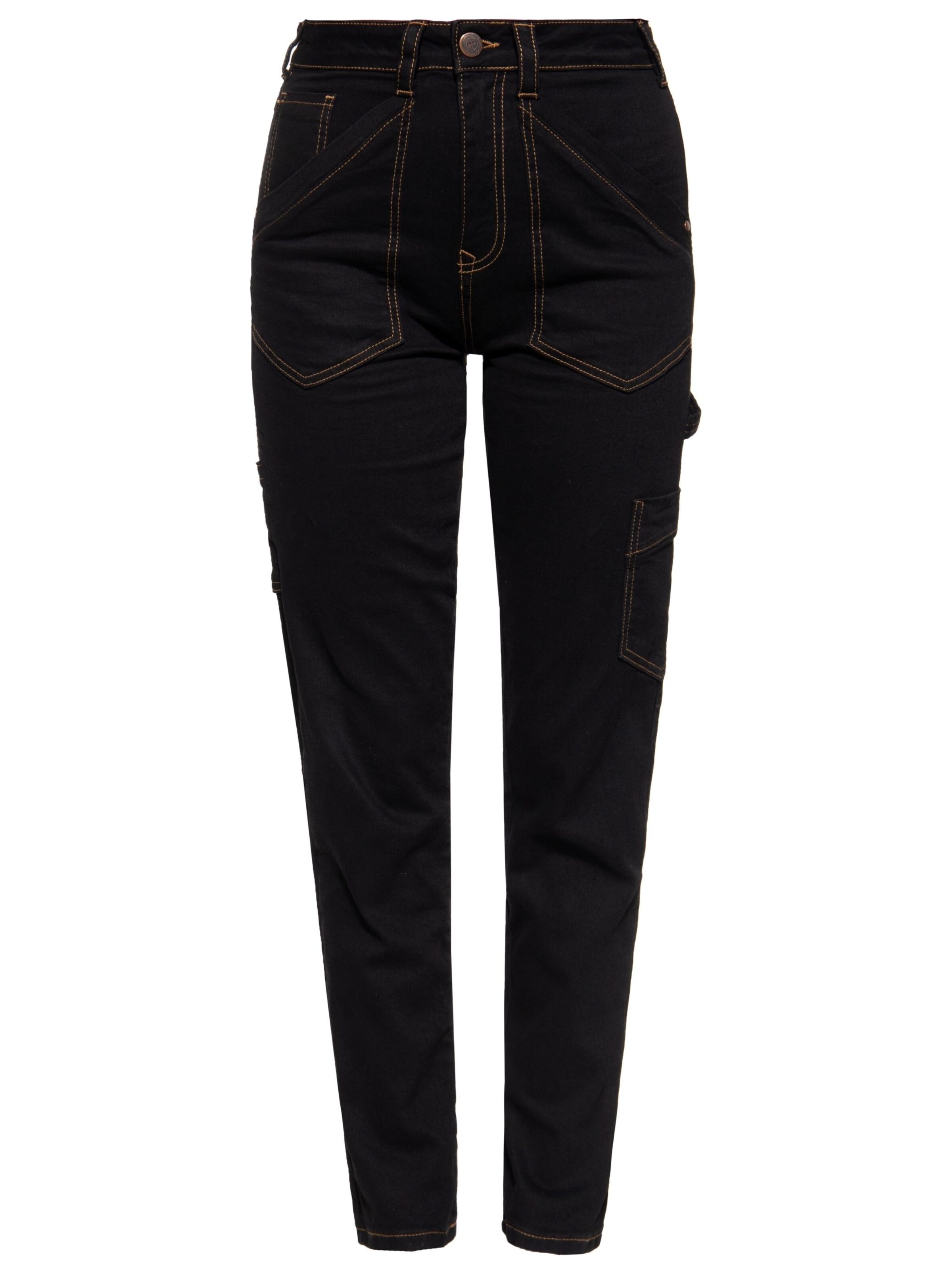 Queen Kerosin Regular Jeans‌‌‌‌‌‌‌‌‌‌ in Schwarz: Vorderseite
