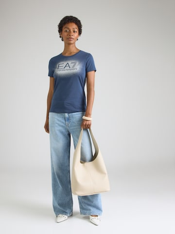 Tricou de la EA7 Emporio Armani pe albastru