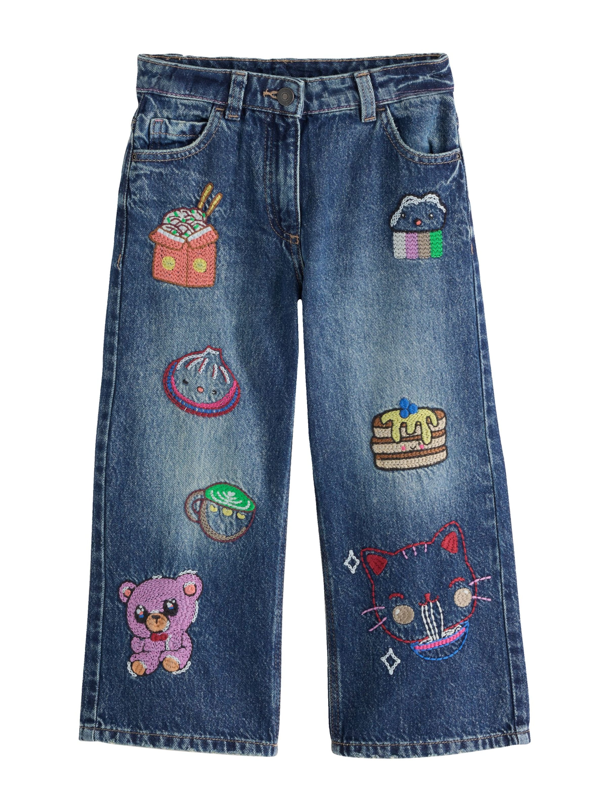 Next Wide leg Jeans in Blauw: voorkant