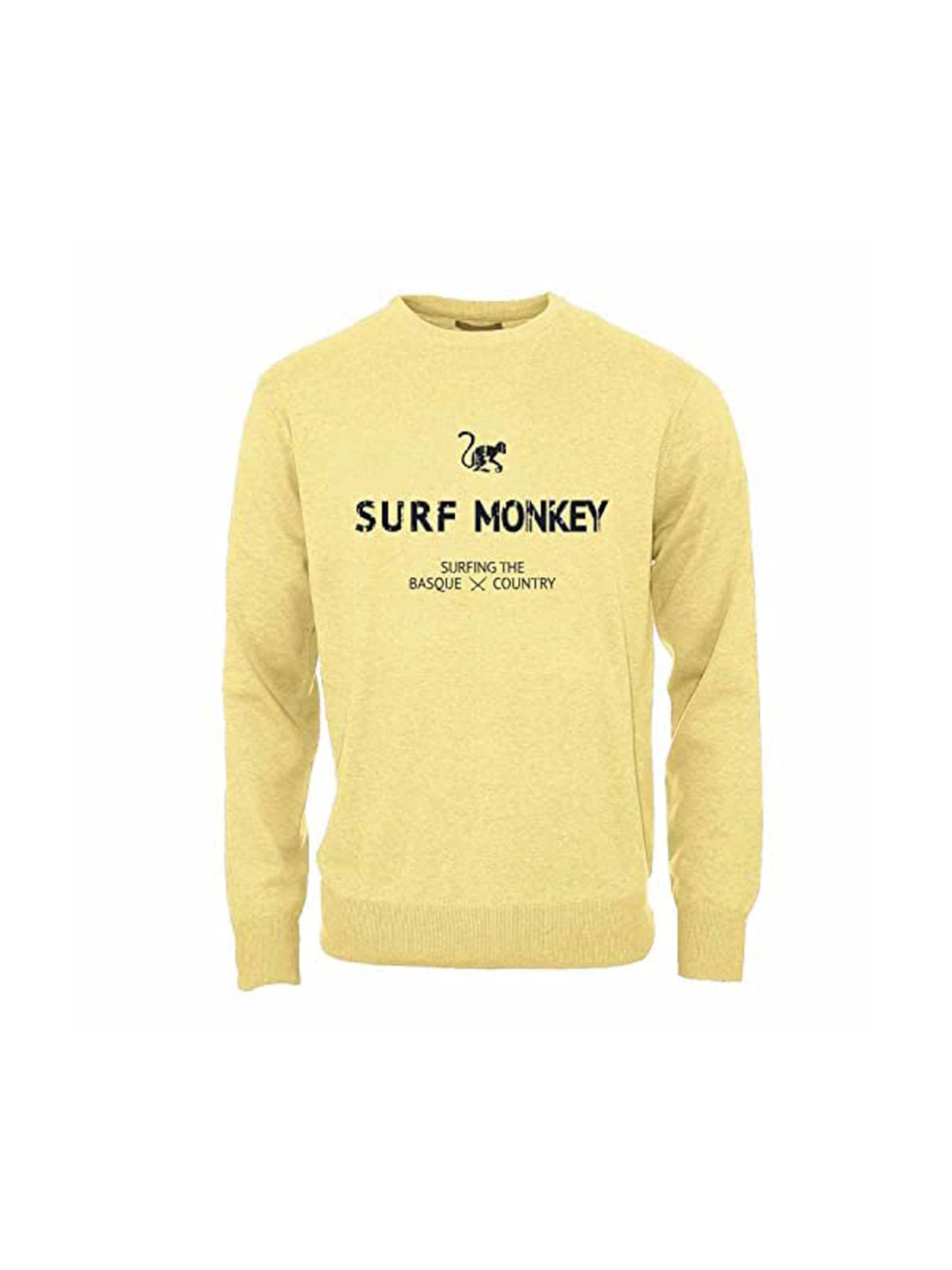 Felpa di Surf Monkey in giallo: frontale