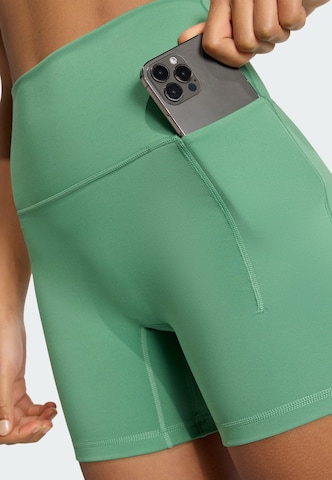 ADIDAS PERFORMANCE Skinny Workout Pants in Green