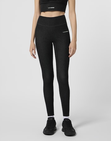 Plein Sport - Skinny Leggings en negro: frente