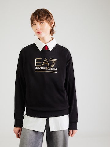 EA7 Emporio Armani Bluzka sportowa w kolorze czarny: przód