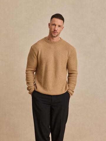 DAN FOX APPAREL Pullover 'Melvin' in Beige: Vorderseite