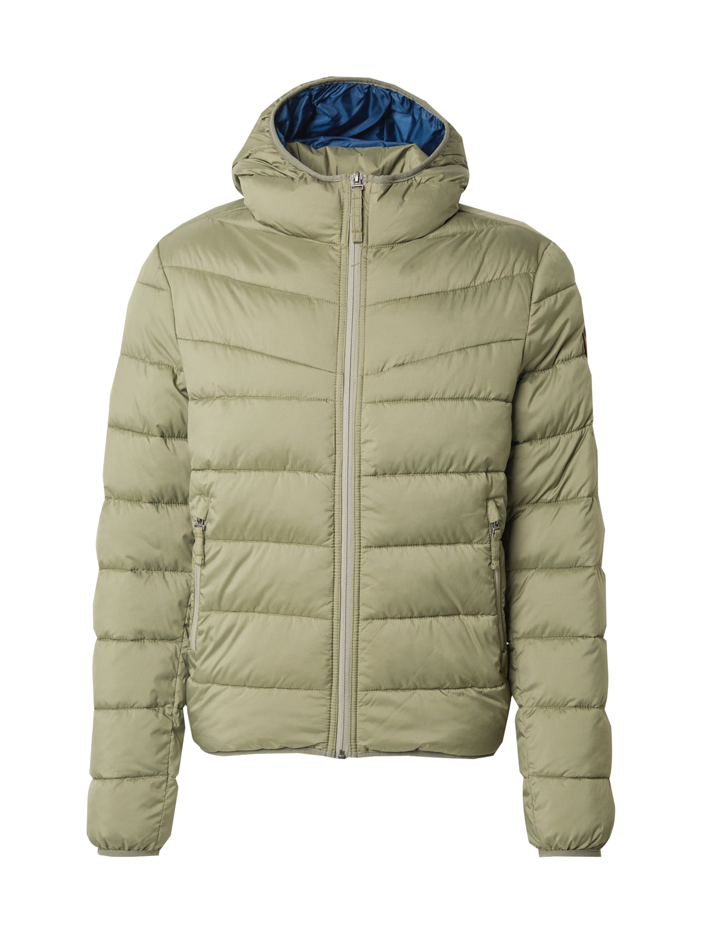 zaļš NAPAPIJRI Starpsezonu jaka 'AMIS': no priekšpuses