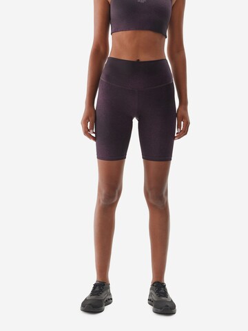 Skinny Leggings de la 4F pe mov: față