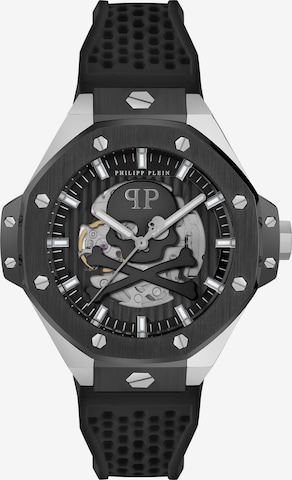 Philipp Plein Uhr 'Skeleton Royal' in Schwarz: Vorderseite