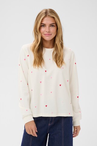 SAINT TROPEZ Sweatshirt 'Johanni' i hvid: forside