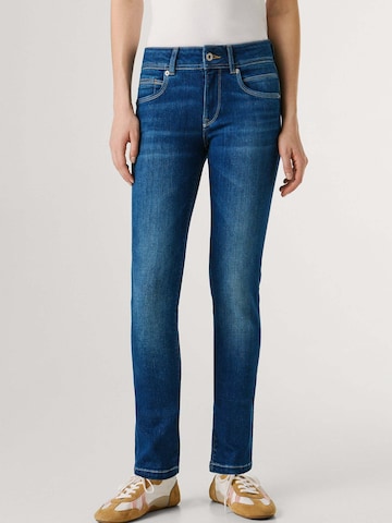 Coupe slim Jean Pepe Jeans en bleu : devant