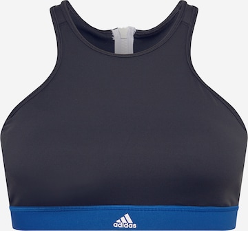 ADIDAS SPORTSWEAR Bustier Urheilurintaliivit 'VARSITY' värissä musta: etupuoli