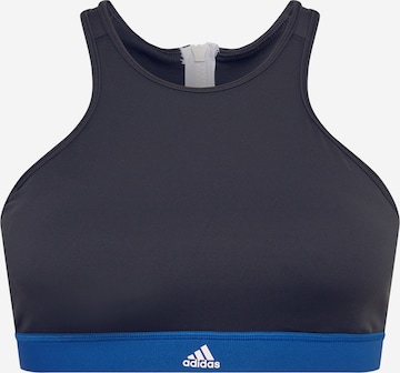 ADIDAS SPORTSWEAR Μπουστάκι Αθλητικό σουτιέν 'VARSITY' σε μαύρο: μπροστά