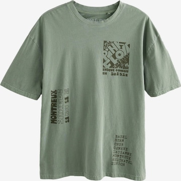 Next T-Shirt 'Band' in Grün: Vorderseite