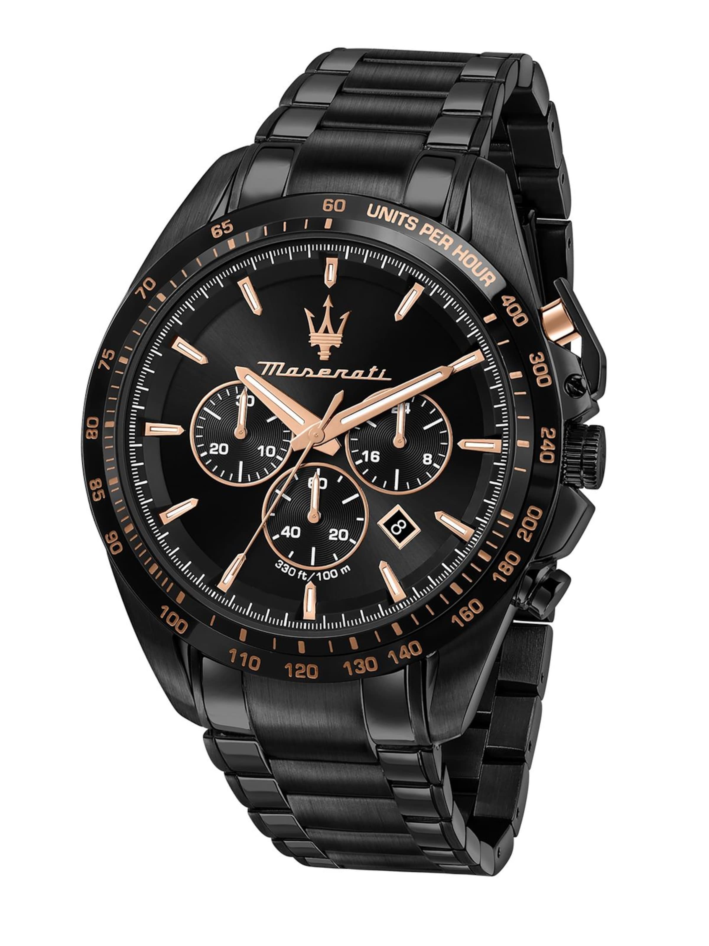 Maserati Analoog horloge in Zwart: voorkant