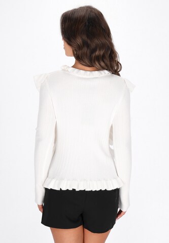 Pull-over faina en blanc