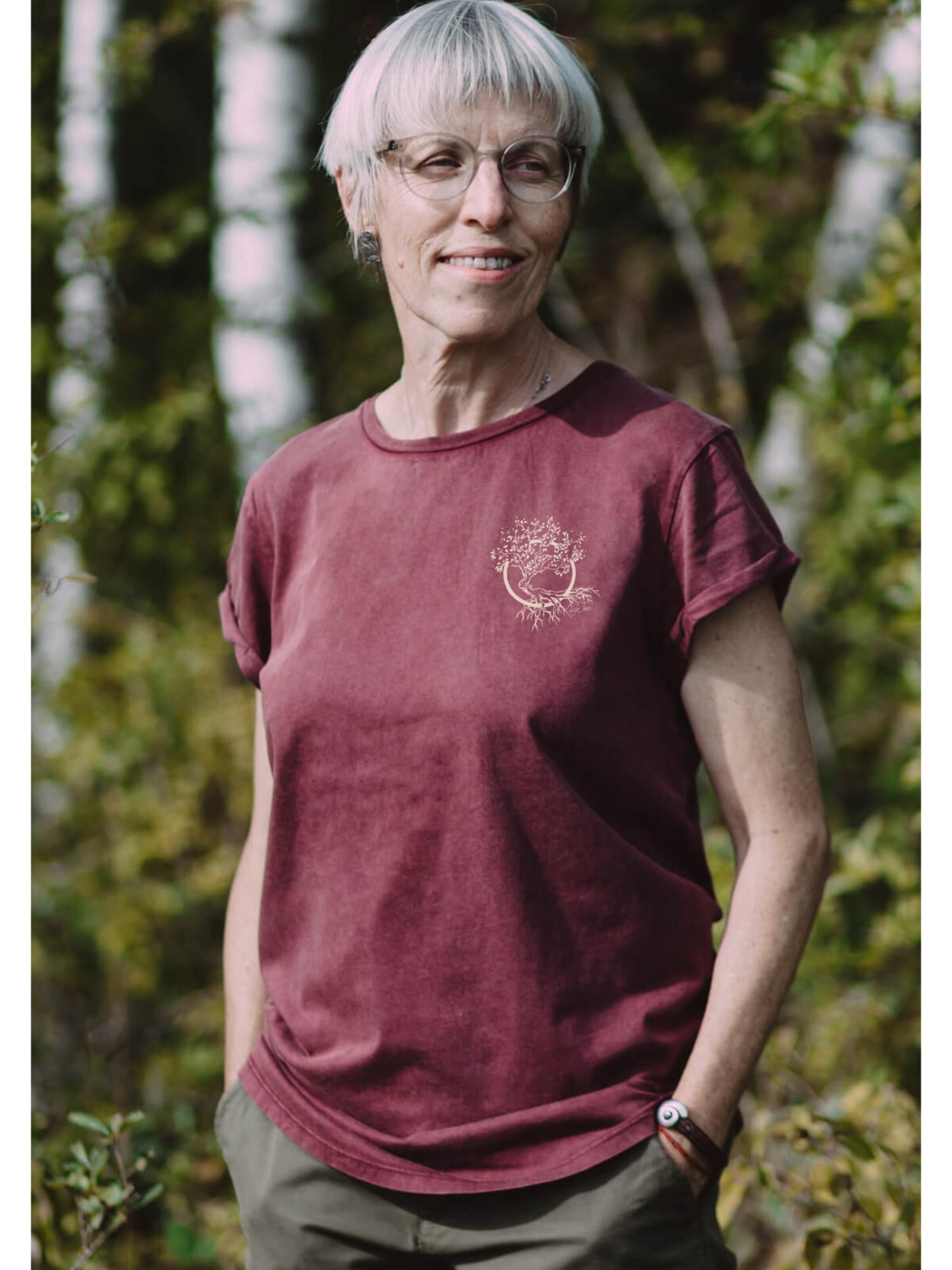 T-shirt Life-Tree en rouge
