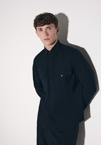 Studio Seidensticker Regular fit Button Up Shirt in Blue: front