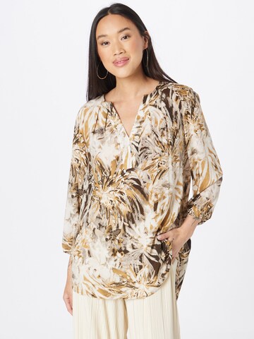 Cartoon Blouse in Beige: front