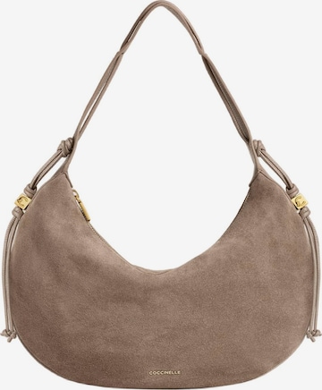 Coccinelle Schultertasche 'Thess 2' in Grau: Vorderseite