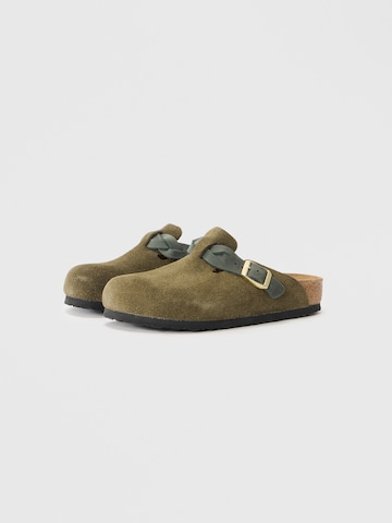 BIRKENSTOCK Plätu 'Boston LEOI/LEVE', värv roheline