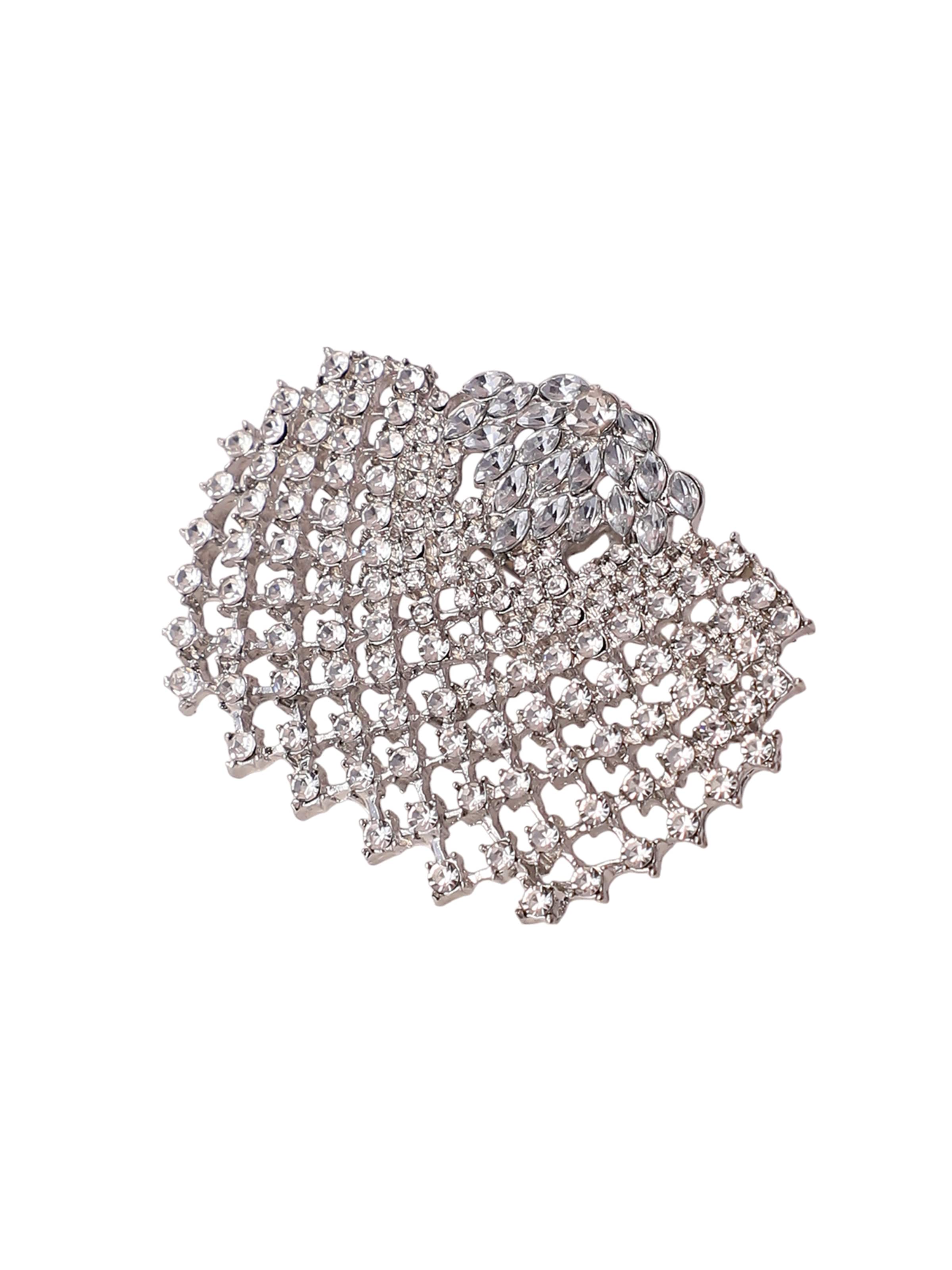 SOHI Prstan 'Charu' | srebrna barva: sprednja stran