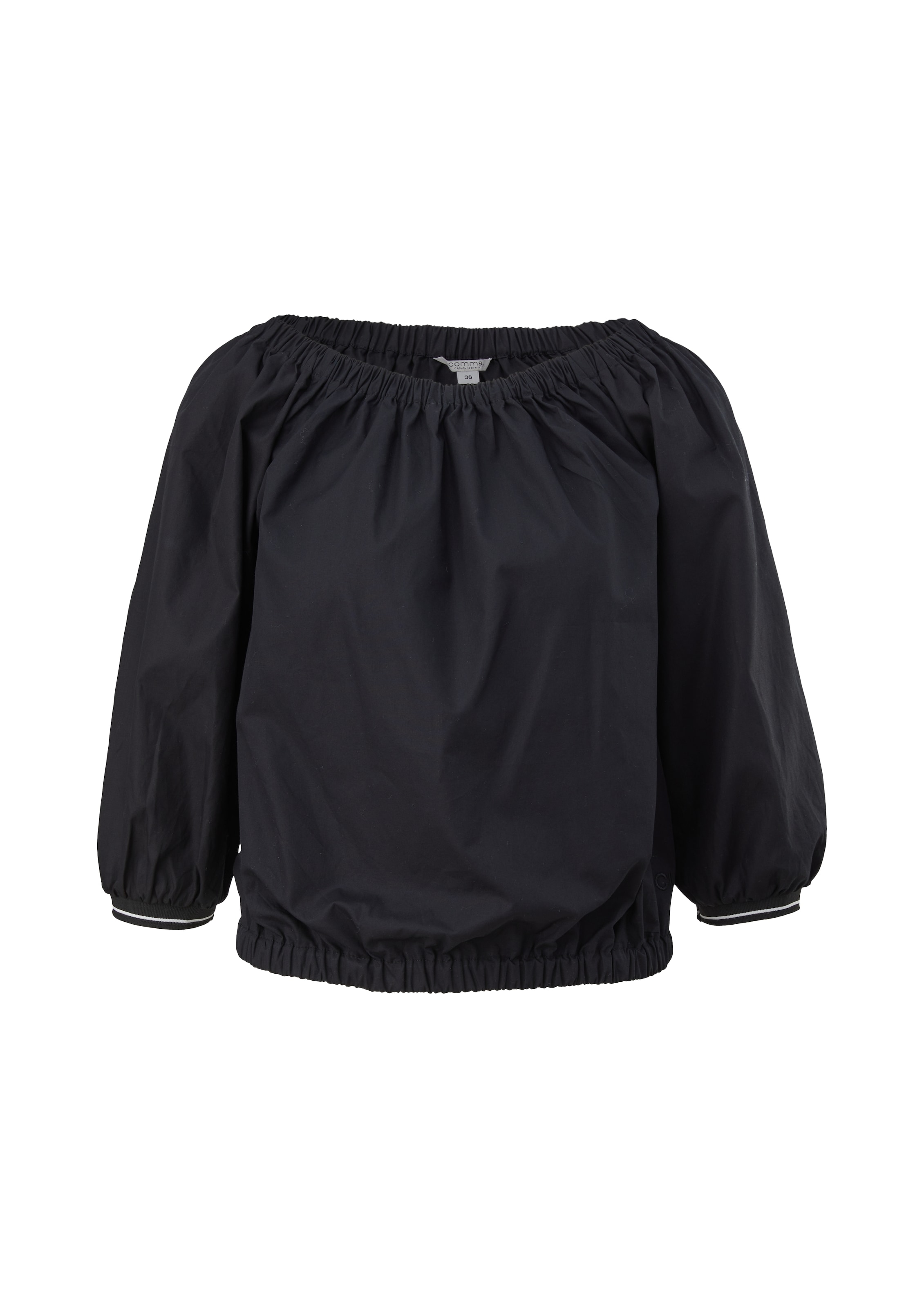 comma casual identity Bluse in Schwarz: Vorderseite