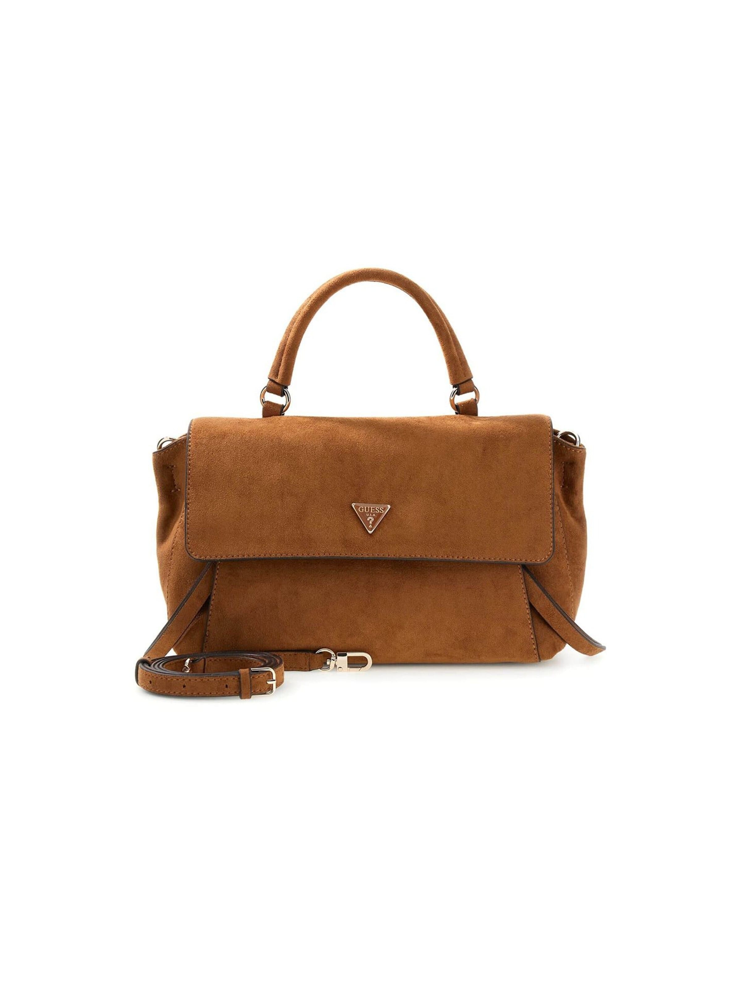 GUESS Handtasche 'Devon Top Handle Flap'‌‌ in Braun: Vorderseite