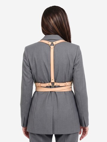Haute Cuir Belt 'Double Belt Harness' in Beige
