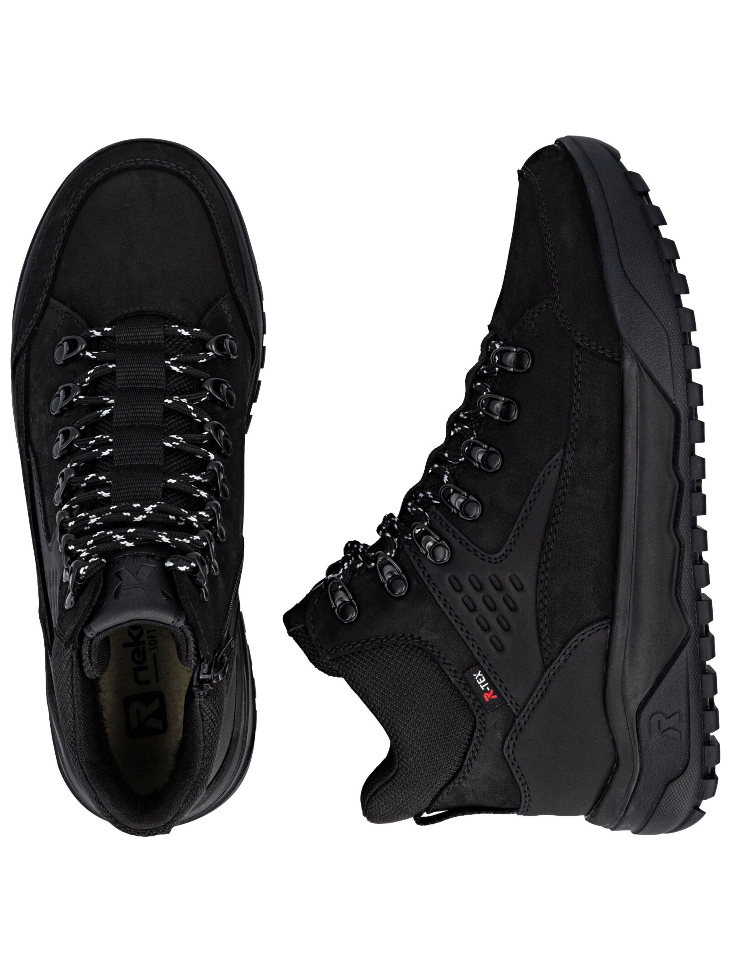 Rieker Lace-Up Boots in Black