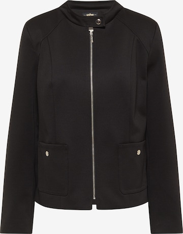 usha BLACK LABEL Between-Season Jacket in Black: front