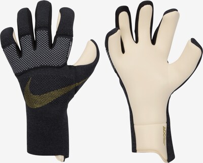 NIKE Athletic Gloves in Cream / Graphite / Green / Black, Item view