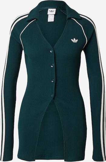 ADIDAS ORIGINALS Kardigan u tamno zelena / bijela, Pregled proizvoda