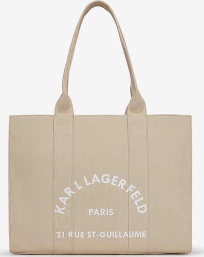 Karl Lagerfeld Cabas en sable / blanc, Vue avec produit