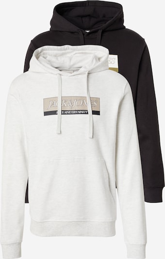 JACK & JONES Sweater majica 'JORINWOOD' u brokat / svijetlosiva / kaki / crna / bijela, Pregled proizvoda