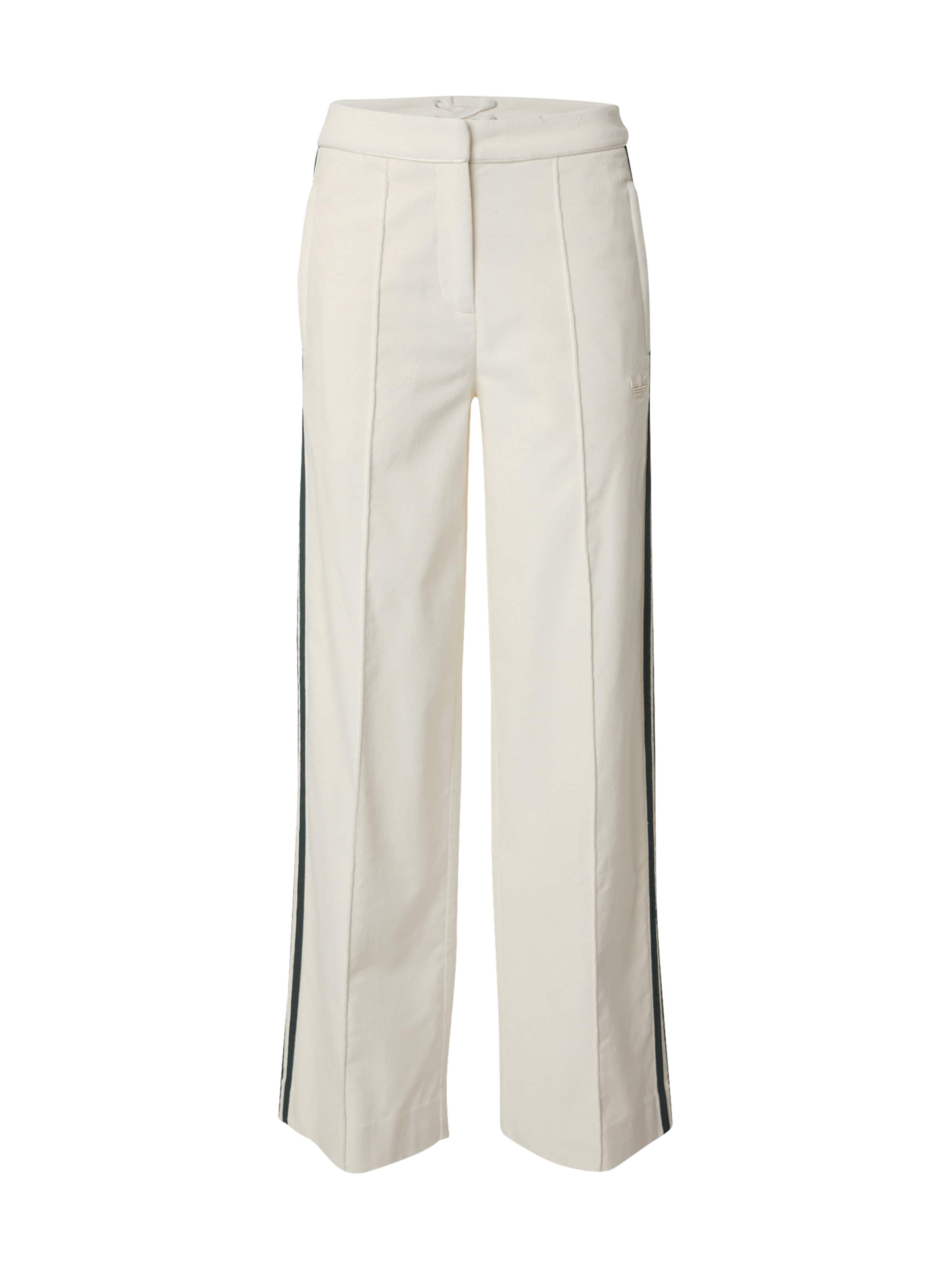 Wide Leg Pantalon 'Velvet Trousers' ADIDAS ORIGINALS en blanc : devant