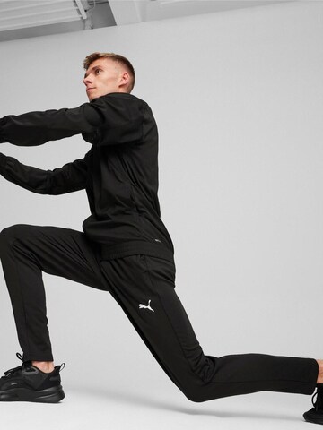 PUMA Sportjas 'Puma Fit Woven Full Zip Jacket' in Zwart