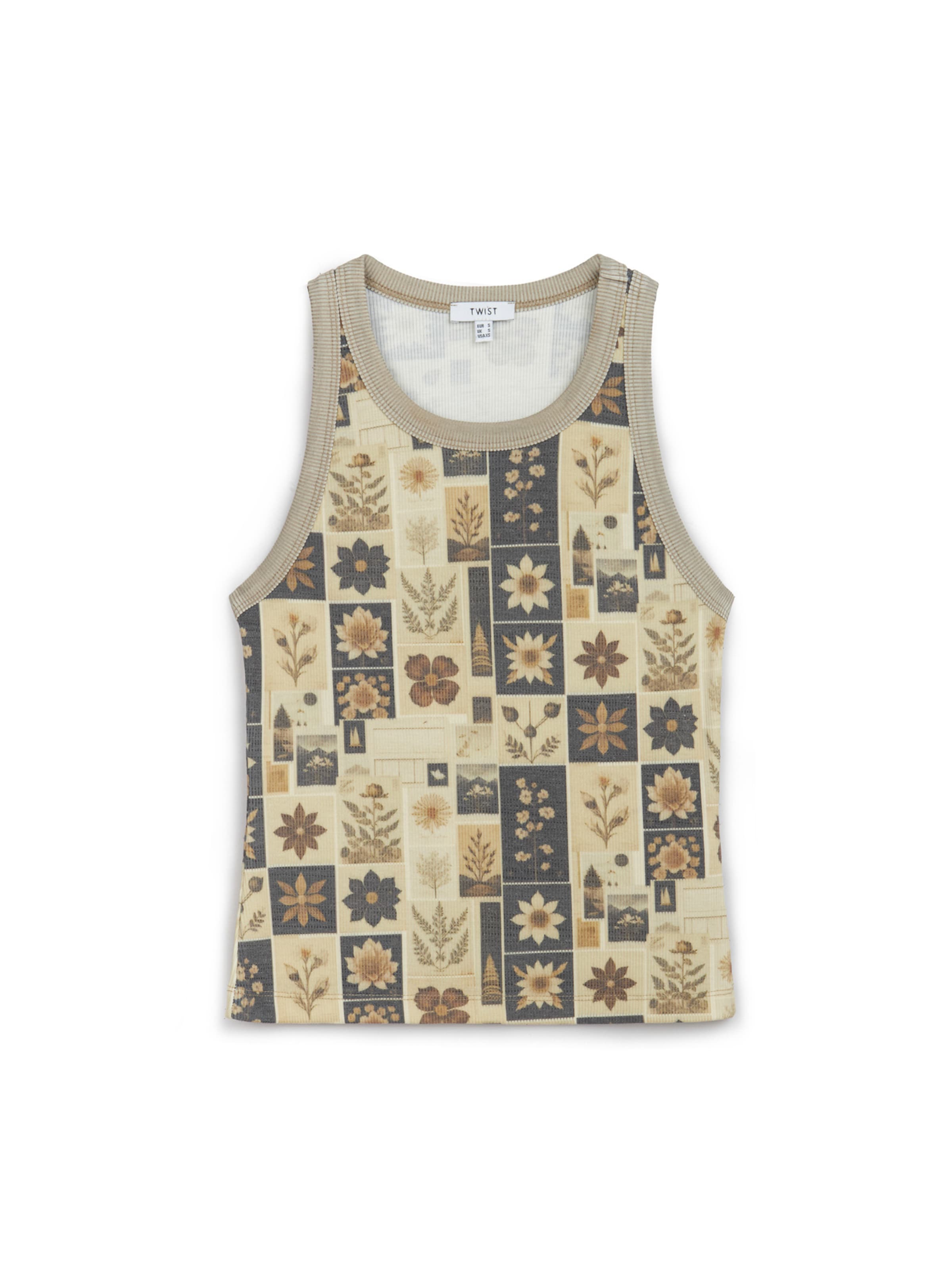 Twist Top in Bruin: voorkant