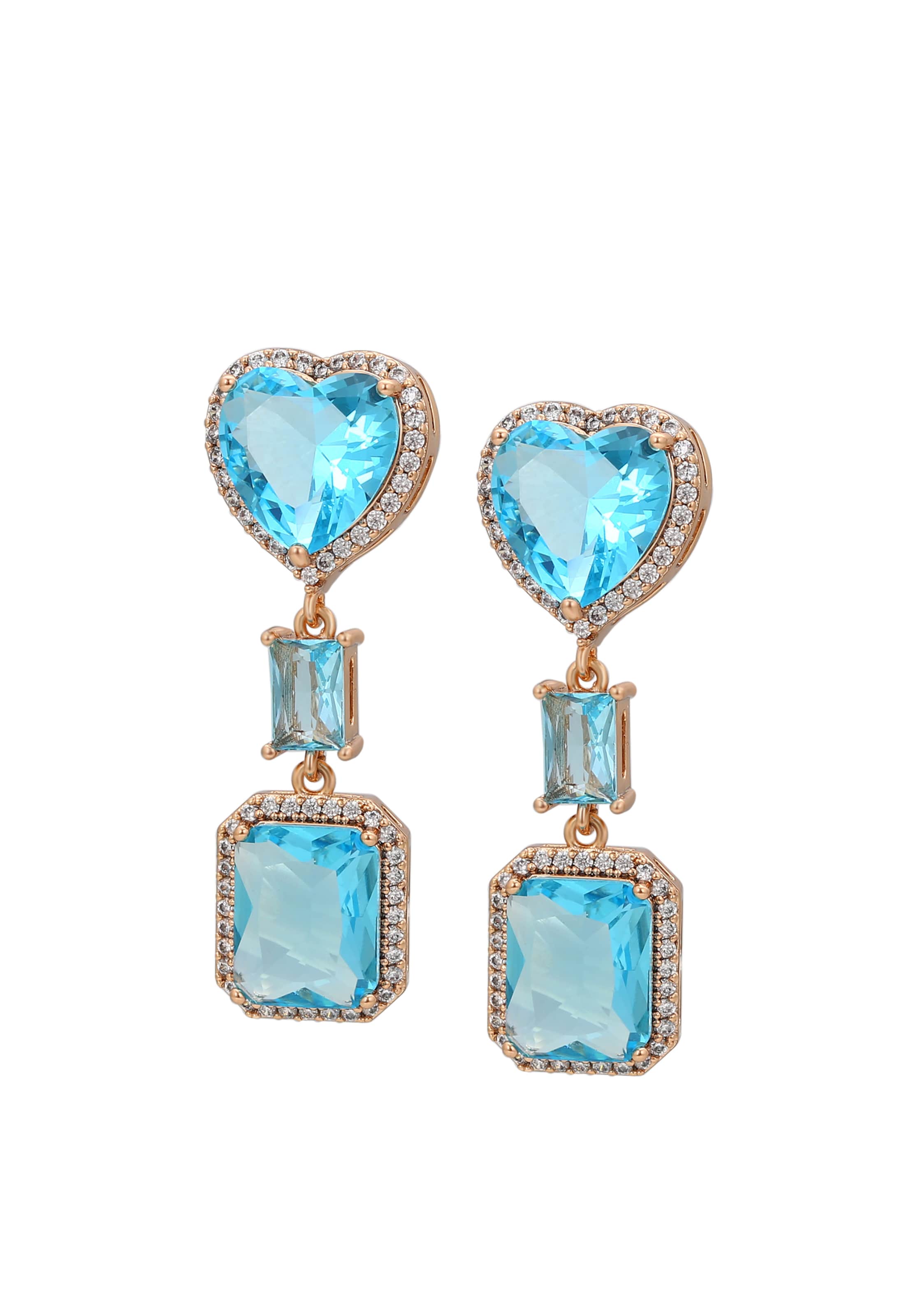 Gaya Oorbellen in Blauw: voorkant