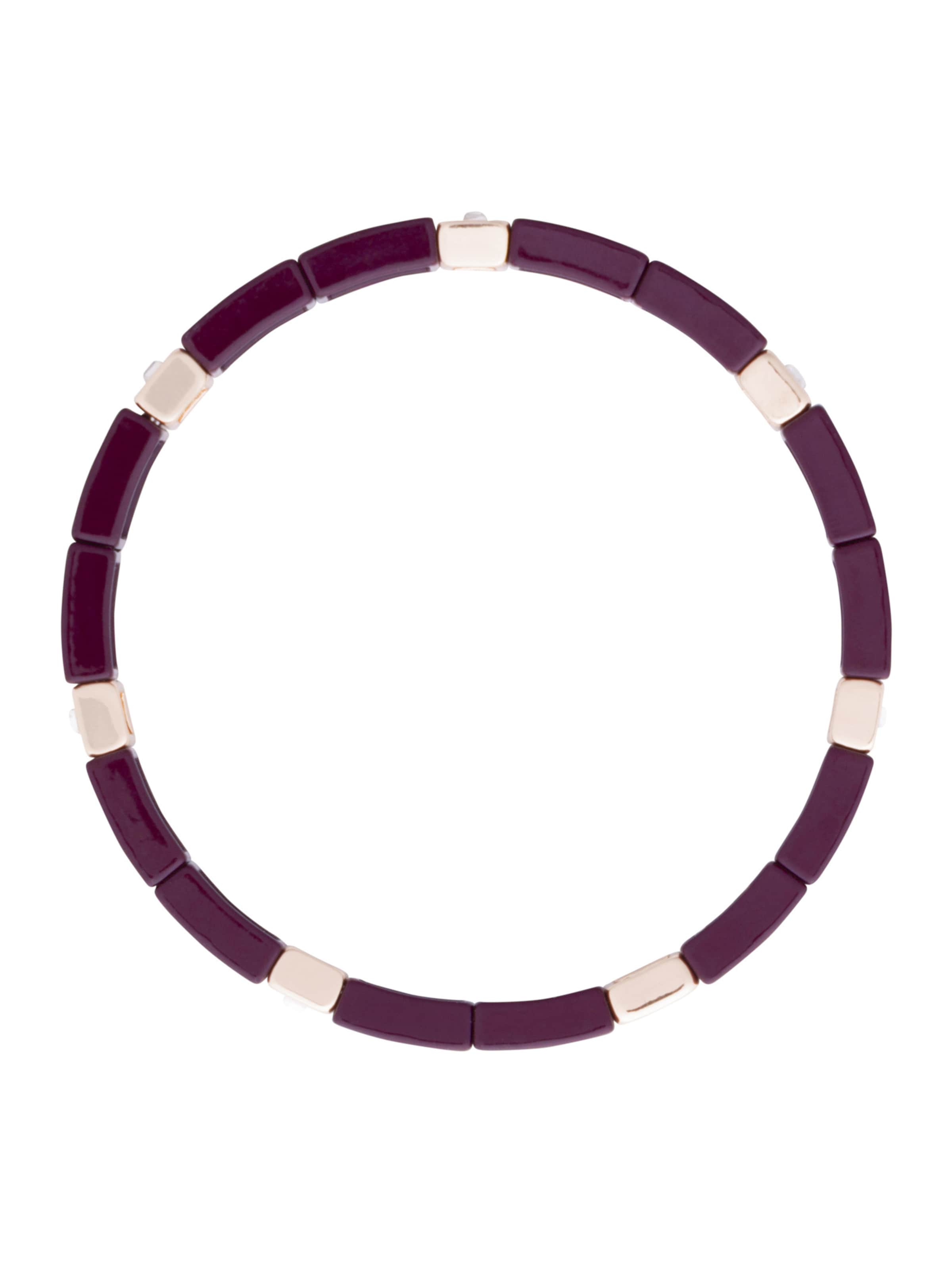 A&C Oslo – Nordic Design Jewellery Bracelet 'Enamel Tiles Crystal Line' in Brown: front